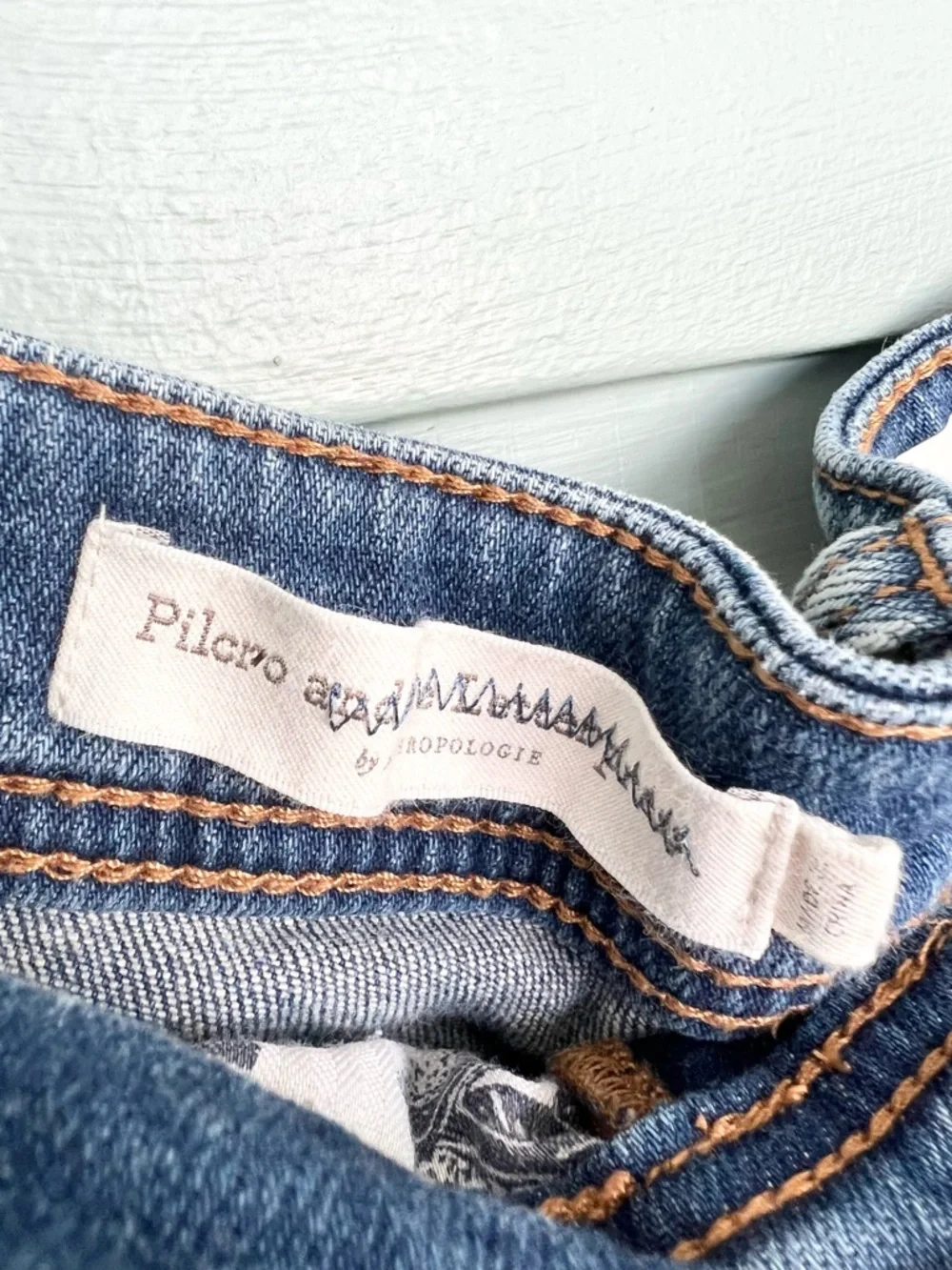 Anthropologie Light Blue Distressed Denim Shorts - Picture 6 of 11